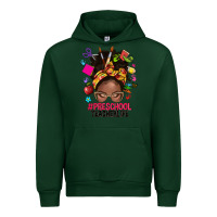 Forest Green preschool teacher life afro messy bun Urban Hoodie - NancyCooperArtShop