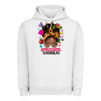 Pigment Lunar Rock preschool teacher life afro messy bun Urban Hoodie - NancyCooperArtShop