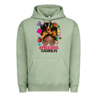 Pigment Oil Green preschool teacher life afro messy bun Urban Hoodie - NancyCooperArtShop