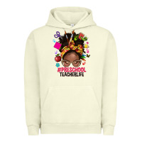 Pigment Pistachio preschool teacher life afro messy bun Urban Hoodie - NancyCooperArtShop