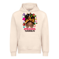 Sandshell preschool teacher life afro messy bun Urban Hoodie - NancyCooperArtShop
