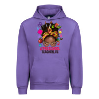 Tulip preschool teacher life afro messy bun Urban Hoodie - NancyCooperArtShop
