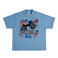 Pebble Blue fourth of july monster truck all american boy Urban Heavy Tee - RanaPortraitStore
