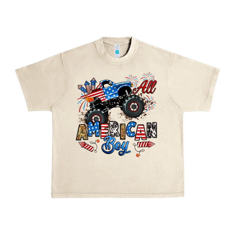 Fourth Of July Monster Truck All American Boy Urban Heavy Tee by RanaPortraitStore | Teevron