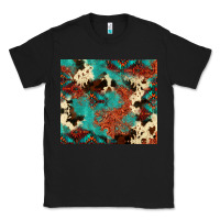Black Serape Turquoise Glitter Cowhide  Tooled Leather  Tumbler Classic Tee - FaDigitalArtStudio
