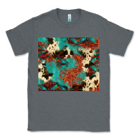 Serape Turquoise Glitter Cowhide  Tooled Leather  Tumbler Classic Tee | Teevron