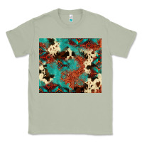 Matcha Serape Turquoise Glitter Cowhide  Tooled Leather  Tumbler Classic Tee - FaDigitalArtStudio