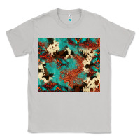 Moon Dust Serape Turquoise Glitter Cowhide  Tooled Leather  Tumbler Classic Tee - FaDigitalArtStudio