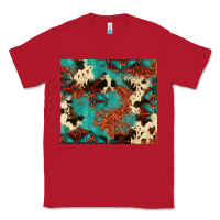 Red Serape Turquoise Glitter Cowhide  Tooled Leather  Tumbler Classic Tee - FaDigitalArtStudio