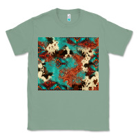 Sage Serape Turquoise Glitter Cowhide  Tooled Leather  Tumbler Classic Tee - FaDigitalArtStudio