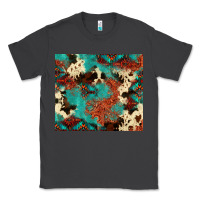 Smoke Serape Turquoise Glitter Cowhide  Tooled Leather  Tumbler Classic Tee - FaDigitalArtStudio