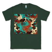Sports Green Serape Turquoise Glitter Cowhide  Tooled Leather  Tumbler Classic Tee - FaDigitalArtStudio
