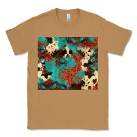 Toasted Coconut Serape Turquoise Glitter Cowhide  Tooled Leather  Tumbler Classic Tee - FaDigitalArtStudio