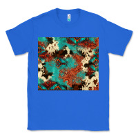 True Royal Serape Turquoise Glitter Cowhide  Tooled Leather  Tumbler Classic Tee - FaDigitalArtStudio