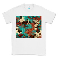 White Serape Turquoise Glitter Cowhide  Tooled Leather  Tumbler Classic Tee - FaDigitalArtStudio