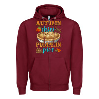 Burgundy autumn skies pumpkin pies Zipper Hoodie - HRA Design Shop