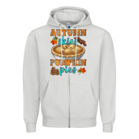 Dove Grey autumn skies pumpkin pies Zipper Hoodie - HRA Design Shop