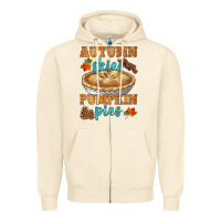 Sandshell autumn skies pumpkin pies Zipper Hoodie - HRA Design Shop