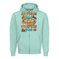 Seafoam autumn skies pumpkin pies Zipper Hoodie - HRA Design Shop
