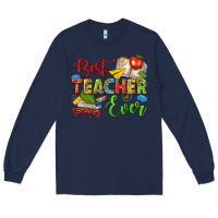 Navy best teacher ever Long Sleeve Tee - texasbilliewilder