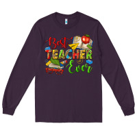 Plum best teacher ever Long Sleeve Tee - texasbilliewilder