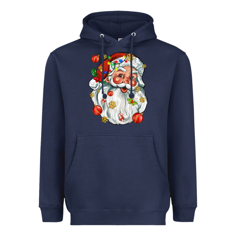 Santa With Little Christmas Heavyweight Hoodie by AdoDesignShop | Teevron