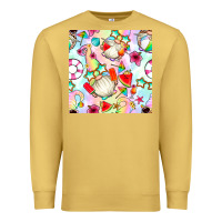 Antique Gold summer gnome seamless pattern Premium Sweatshirt - BundleAndBundleShop