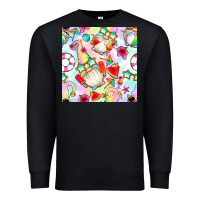 Black summer gnome seamless pattern Premium Sweatshirt - BundleAndBundleShop