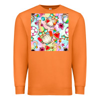 Carrot summer gnome seamless pattern Premium Sweatshirt - BundleAndBundleShop