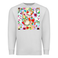 Dove Grey summer gnome seamless pattern Premium Sweatshirt - BundleAndBundleShop