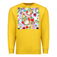 Lemon summer gnome seamless pattern Premium Sweatshirt - BundleAndBundleShop