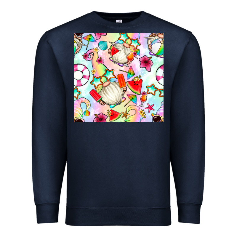 Summer Gnome Seamless Pattern Premium Sweatshirt by BundleAndBundleShop | Teevron