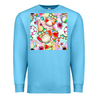 Ocean Blue summer gnome seamless pattern Premium Sweatshirt - BundleAndBundleShop