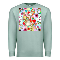 Seafoam summer gnome seamless pattern Premium Sweatshirt - BundleAndBundleShop