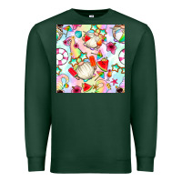 Sports Green summer gnome seamless pattern Premium Sweatshirt - BundleAndBundleShop