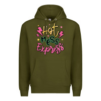 Army Green hot mess express Premium Hoodie - MaliasSmallBusiness