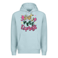 Blue Mist hot mess express Premium Hoodie - MaliasSmallBusiness