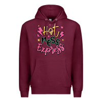 Burgundy hot mess express Premium Hoodie - MaliasSmallBusiness