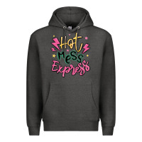 Charcoal Heather hot mess express Premium Hoodie - MaliasSmallBusiness