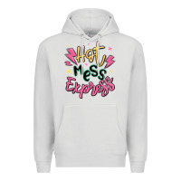 Dove Grey hot mess express Premium Hoodie - MaliasSmallBusiness
