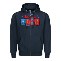 Navy American mini Zipper Hoodie - Neo Western