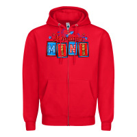 Red American mini Zipper Hoodie - Neo Western