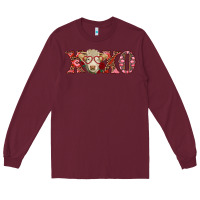 Burgundy xoxo charolais cow Long Sleeve Tee - RanaPortraitStore