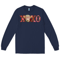 Navy xoxo charolais cow Long Sleeve Tee - RanaPortraitStore