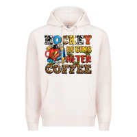 Pale Pink hockey begins after coffee ado Premium Hoodie - AdoDesignShop