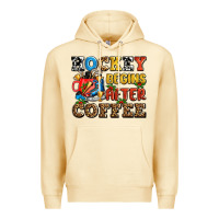 Pina Colada hockey begins after coffee ado Premium Hoodie - AdoDesignShop