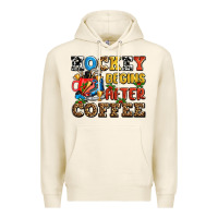 Tofu hockey begins after coffee ado Premium Hoodie - AdoDesignShop