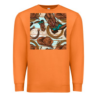 Carrot cowboy western seamless pattern Premium Sweatshirt - BundleAndBundleShop