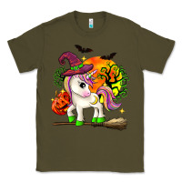 Army Green halloween unicorn Classic Tee - Zillion Design Studio