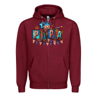 Burgundy American Papa 4th of july Zipper Hoodie - CowGirlArtShop